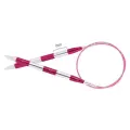 Спицы Knit Pro SmartStix 42119, диаметр 12 мм, длина 100 см, общая длина 100 см, серебристый/рубиновый2 шт.