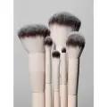 Набор кистей для макияжа INGLOT BRUSH SET IN CASE SILVER, 6 кистей в косметичке