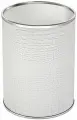 Ведро для мусора 3л открытое Geralis M-KWH-B CROCO белое, кант хром