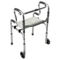 Ходунки для пожилых людей и инвалидов с колесами, складные, алюминий сплав BALMY 103, с сиденьем
