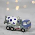 Ёлочная игрушка/транспорт/строительная техника Бетономешалка /Фарфор