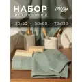 Набор махровых полотенец LoveLife Natural mint 3 шт: 70х130,50х80,30х50 см, 100% хл