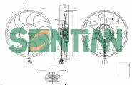 Вентилятор радиатора SONTIAN для VW MULTIVAN V 2003- VW TRANSPORTER V Box 2003- VW, V Bus 2003- ZD168446