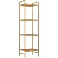 Лофт стеллаж золотой для книг в гостиную, комнату, полки ЛДСП Робиния, 450х300х1450, ALTO