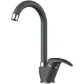 Смеситель для кухни OMOIKIRI Umi-BL с поворотным изливом / черный