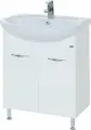 Тумба с раковиной Bellezza Стелла 65 прямая белая