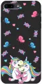 Силиконовый чехол на Apple iPhone 8 Plus / 7 Plus / Эпл Айфон 7 Плюс / 8 Плюс с рисунком Unicorns and Candies Soft Touch черный