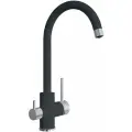 Смеситель для кухни Florentina клио Антрацит c подключением к фильтру