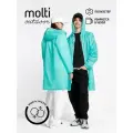 Дождевик женский molti Rainman Zip плащ, ветровка, для рыбалки, туристический, бирюзовый (тиффани), размер L