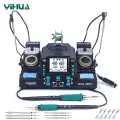 Паяльная станция с двумя паяльниками (50 и 120 Вт) YIHUA982D-II 210+245, регулируемое положение LCD, цифровая калибровка
