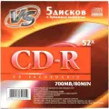 Диск CD-R VS 700Mb 52x Paper Cover (5 шт.) (VSCDRK501)