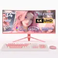 Монитор Reletech Cotton Candy, игровой, изогутый, WQHD, 34