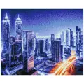 Кристальная (алмазная) мозаика фрея ALVA-25 Ритм ночного города 40 х 50 см