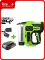 Нейлер GreenWorks GD24BN, 24V, б/щет, 100 уд/мин, гвозди 18GA, LED, 1x2Ач, ЗУ, коробка 3400707VUA, 1,25х1,05мм