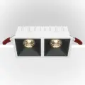 Встраиваемый светильник Maytoni Alfa Led DL043-02-15W3K-D-SQ-WB, LED, 30Вт, кол-во ламп:2шт, Черный