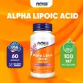 Now Foods Alpha Lipoic Acid 100 mg 60 veg vaps НАУ Альфа Липоевая кислота 100 мг 60 веганских капсул