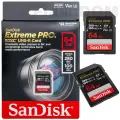 Карта памяти SanDisk Extreme PRO SDXC 64 ГБ Class 10 UHS-II U3 V60 6K-Video (R/W 280/100 Mb/s)