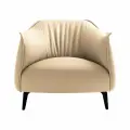 Кресло дизайнерское BELLO STANDART из экокожи. Цвет светло-бежевый. Размер 63x72x79 (д/ш/в)