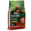 Сухой беззерновой корм для взрослых собак всех пород Monge Dog BWild Grain Free из мяса ягненка с картофелем и горохом 2,5 кг.