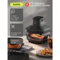 Аэрогриль 4л + 1,5л компактный с двумя стеклянными чашами, съемной крышкой и автопрограммами Tuvio TAF06, серый