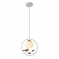 Подвесной светильник Escada, 1113/1S, белый, матовая арматура, стекло, 40Вт