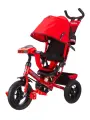 Велосипед детский трехколесный Formula A3 с родительской ручкой и фарой, 2025, красный