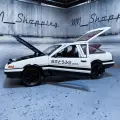 Металлическая инерционная машинка Toyota Trueno AE86, масштаб 1:20, длина 22 см.