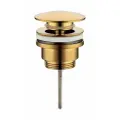 Донный клапан Grocenberg GB106, латунный, автоматический, золотой брашированный