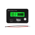 Авто мото тестер емкости АКБ DC 8-30V / Цифровой измеритель заряда и напряжения аккумулятора USB Type-C универсальный