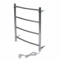 Электрический полотенцесушитель Ребро с греющим кабелем Матовый RAL 9005 400x600 Кнопка + Пластик