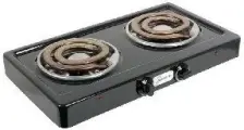 Настольная электрическая плита злата 214Т, 2 конфорки, черная