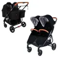 Коляска для двойни 2в1 Valco Baby Snap Duo Trend, цвет Night (Чёрный)
