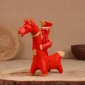 Абашевская игрушка «Всадник», свистулька, фигурка, 12×5×13 см, Зоткин А. Н, микс