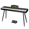Цифровое пианино EMILY PIANO D-47 BK черный матовый, 88 клавиш, металлические ножки, трех педальный блок, адаптер