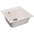 Кухонная кварцевая мойка GranFest QUARZ GF-Z48, квадрат, врезная, цвет белый/Раковина для кухни