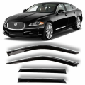Хромированные дефлекторы боковых стекол Cobra Tuning на Jaguar XJ (X351) 4 lV Sd Sedan 2009-2019 - Хром ветровики боковых окон для Ягуар Икс Джей 4, lV Сд Седан 2009-2019