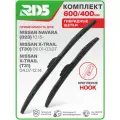 600 400 мм. Комплект гибридных щеток стеклоочистителя RD5 дворники на Nissan Navara; Ниссан Навара; Nissan X-Trail; Ниссан Х-Трейл