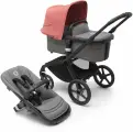 Коляска Bugaboo Fox 5 Black/Grey /Sunrise red