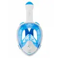 Полнолицевая маска для подводного плавания с трубкой SARGAN PLANETA OCEAN размер S-M белый/светло-синий