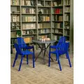 Комплект садовой мебели Royal Family: серый стол TOM + 4 синих стула NICO