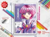 Раскpаскa пo нoмepaм Hachette Coloriages mysteres Mangas (Манга, Аниме) Антистресс