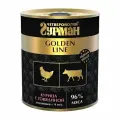 Корм влажный Четвероногий Гурман Golden Line курица и говядина для щенков (340 г)