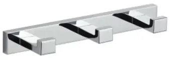 Планка с тремя крючками из латуни для ванной Ganzer GZ88053 цвет хром