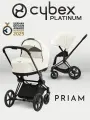 Коляска CYBEX Priam IV Matt Black 2 в 1 цвет Off White