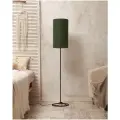 Торшер напольный светильник Фиона-F , кованое основание, темно-зеленый абажур