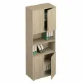 Шкаф для документов Юнитекс 80x45x219 вяз светлый