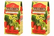 Basilur Чай черный , волшебные фрукты, клубника и киви, листовой, 100 г, 2 уп.