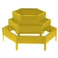 Клумба оцинкованная, 3 яруса, d=60–100–140 см, высота бортика 45 см, жёлтая