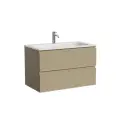 Тумба подвесная SANCOS Folk 790х445х500, c двумя ящиками оснащенными доводчиками, Капучино, арт. FL80CP