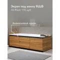 Экран под ванну МДФ Alt Black 170 см дуб, раздвижной на алюминиевом профиле
